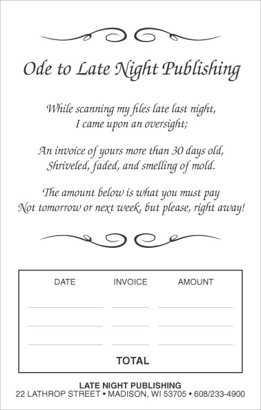 Ode to Late Night Publishing